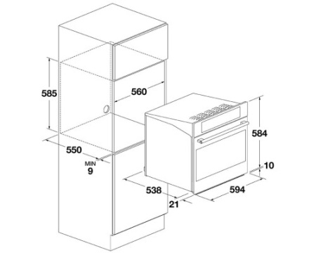 Духовой шкаф Fulgor Milano FCO 6214 P TEM BK