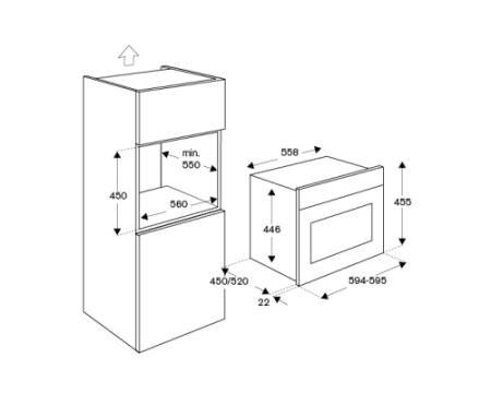 Духовой шкаф с СВЧ Bertazzoni F457HERMWTNE