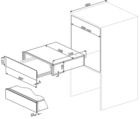 Подогреватель посуды Smeg CTP6015NR