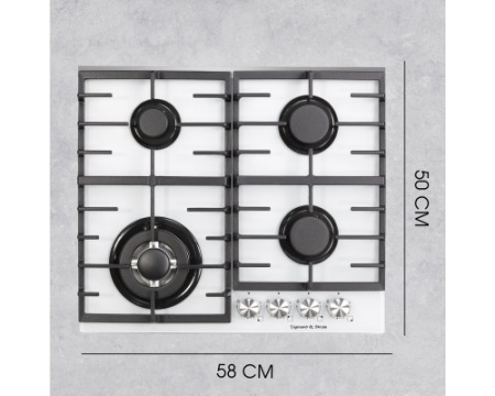 Газовая варочная панель из закаленного стекла Zigmund & Shtain M 28.6 W