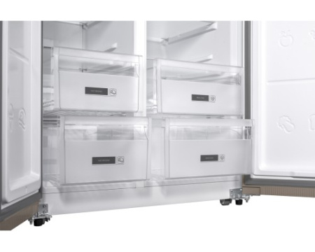 Отдельностоящий холодильник с инвертором Weissgauff WSBS 600 Be NoFrost Inverter