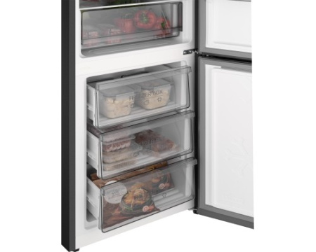 Отдельностоящий холодильник с инвертором Weissgauff WRK 185 Total NoFrost Inverter Black Glass