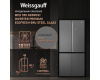 Отдельностоящий холодильник с инвертором Weissgauff WCD 590 NoFrost Inverter Premium Ecofresh Bru Steel Glass