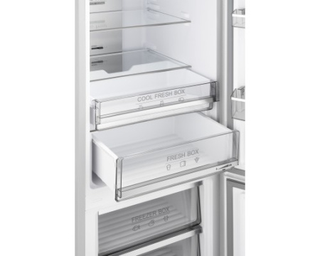 Отдельностоящий холодильник с инвертором Weissgauff WRK 2000 Total NoFrost Inverter White Rock Glass