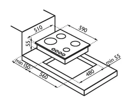 Варочная поверхность ARDESIA fl 6v4 gtx