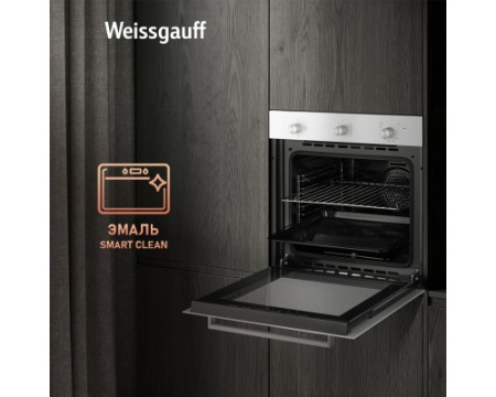 Духовой шкаф газовый Weissgauff WGO 702 WHITE GLASS