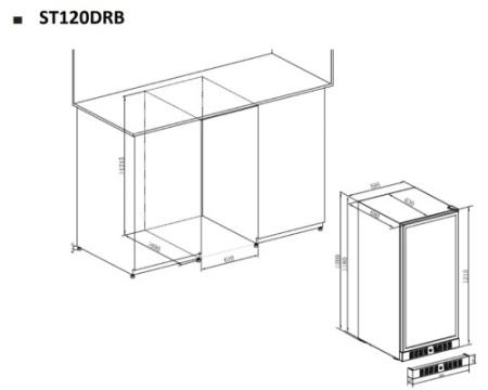 Винный шкаф Temptech STHLM ST120DRB