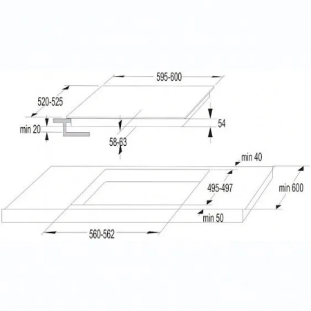 Варочная поверхность KORTING HI 64042 B