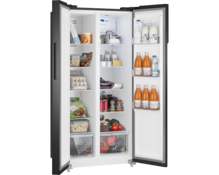 Отдельностоящий холодильник с инвертором Weissgauff WSBS 500 Inverter NoFrost Black Glass