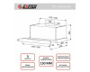 Вытяжка кухонная встраиваемая EXITEQ EX-1146 black