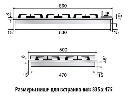 Варочная поверхность ILVE H90FCV/X