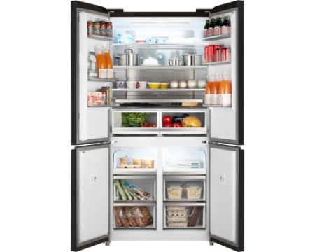 Отдельностоящий холодильник с инвертором Weissgauff WCD 510 Built-in Inverter NoFrost Black Glass