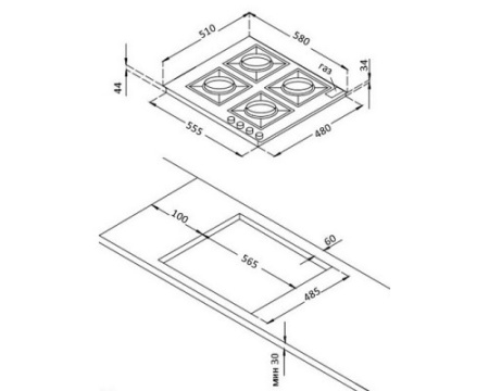 Варочная панель Korting HG 660 CRB