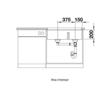 Кухонная мойка BLANCO SUBLINE 430/270-U жасмин c отв.арм. InFino (арт.523156)