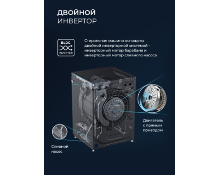 Стиральная машина с инвертором и паром LEX LWM12012WIDD color