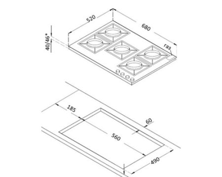 Варочная панель Korting HG 761 CTGN