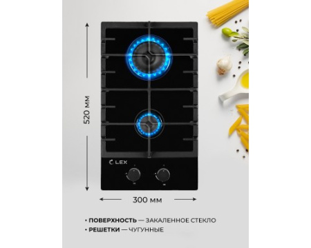 Газовая варочная поверхность LEX GVG 321 BL
