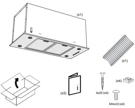 Встраиваемая вытяжка Pando EVO/580.11 INOX V.850 SEC
