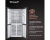 Отдельностоящий холодильник с инвертором Weissgauff WCD 450 Inox Glass NoFrost Inverter