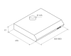 Подвесная вытяжка Jetair LIGHT WH/F/50