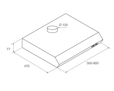Подвесная вытяжка Jetair LIGHT WH/F/50