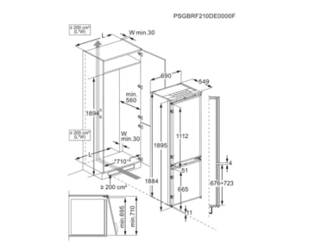 Встраиваемый холодильник Electrolux ENG7TE75S