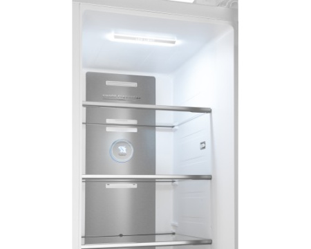 Отдельностоящий холодильник с инвертором Weissgauff WSBS 1036 Inverter NoFrost Premium White Glass