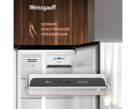 Отдельностоящий холодильник с инвертором и подачей воды Weissgauff WSBS 600 B NoFrost Inverter Water Dispenser