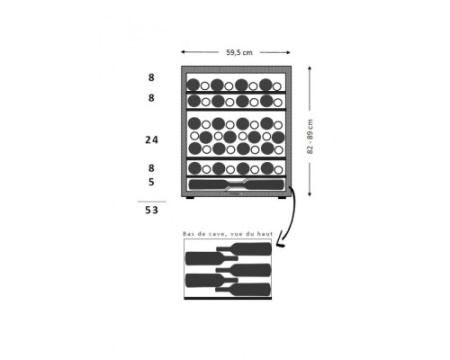 Монотемпературный винный шкаф Avintage AVU51TB1