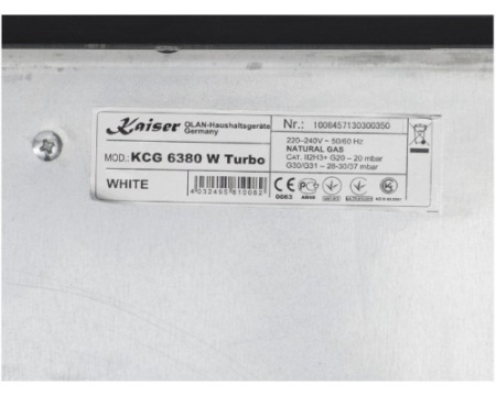 Варочная панель Kaiser KCG 6380 W Turbo