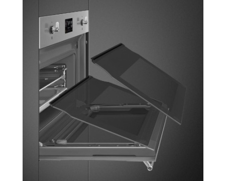 Компактный духовой шкаф с пароваркой Smeg SO4302S3X