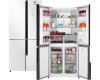 Отдельностоящий холодильник с инвертором Weissgauff WCD 450 White Rock Glass NoFrost Inverter