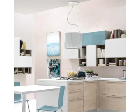 Вытяжка Falmec E.ion EOLO isola 45 vetro bianco (450) CEOI45.E0P6#ZZZF441F