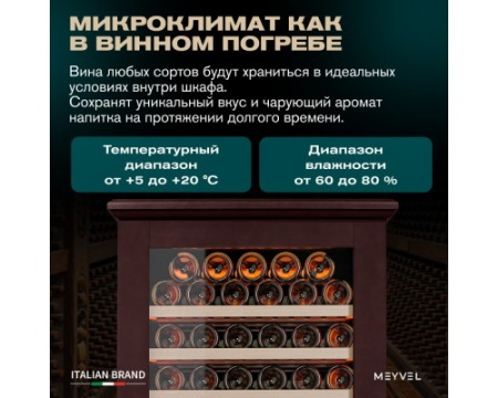 Винный шкаф Meyvel MV163PRO-KBT2 (Спелая вишня)