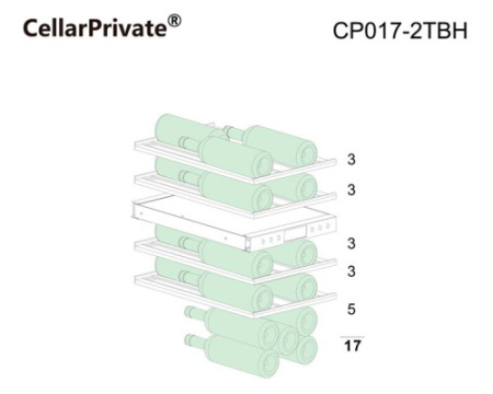 Винный шкаф CELLAR PRIVATE CP017-2TBH